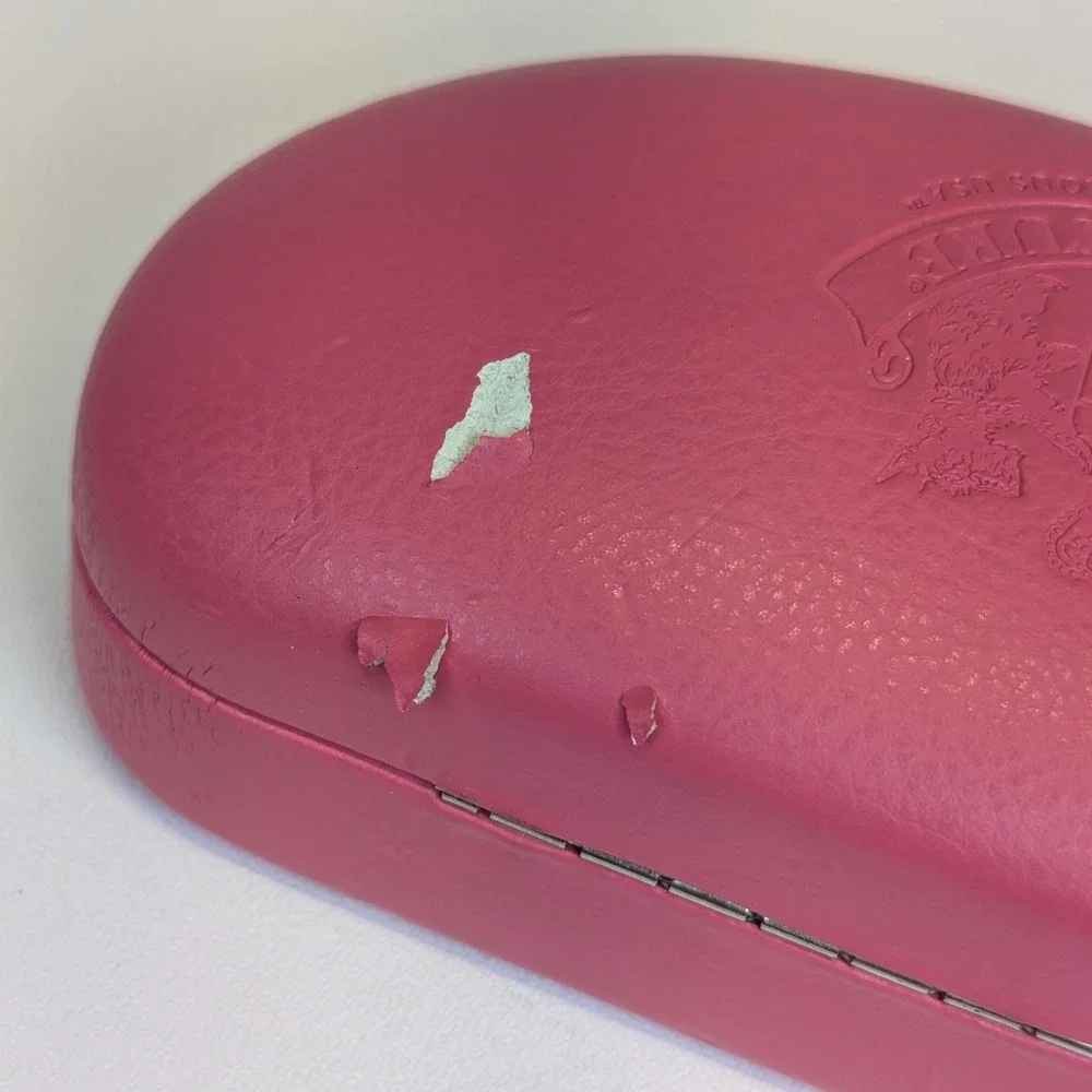 Juicy Couture Pink Hard Shell Eyeglass Case Sunglasses Holder (Plz See All Pics)